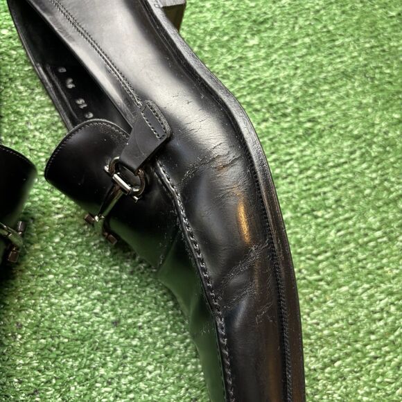 Salvatore Ferragamo Men’s Black Leather Horse Bit Dress Shoes Size 9.5 main image 9